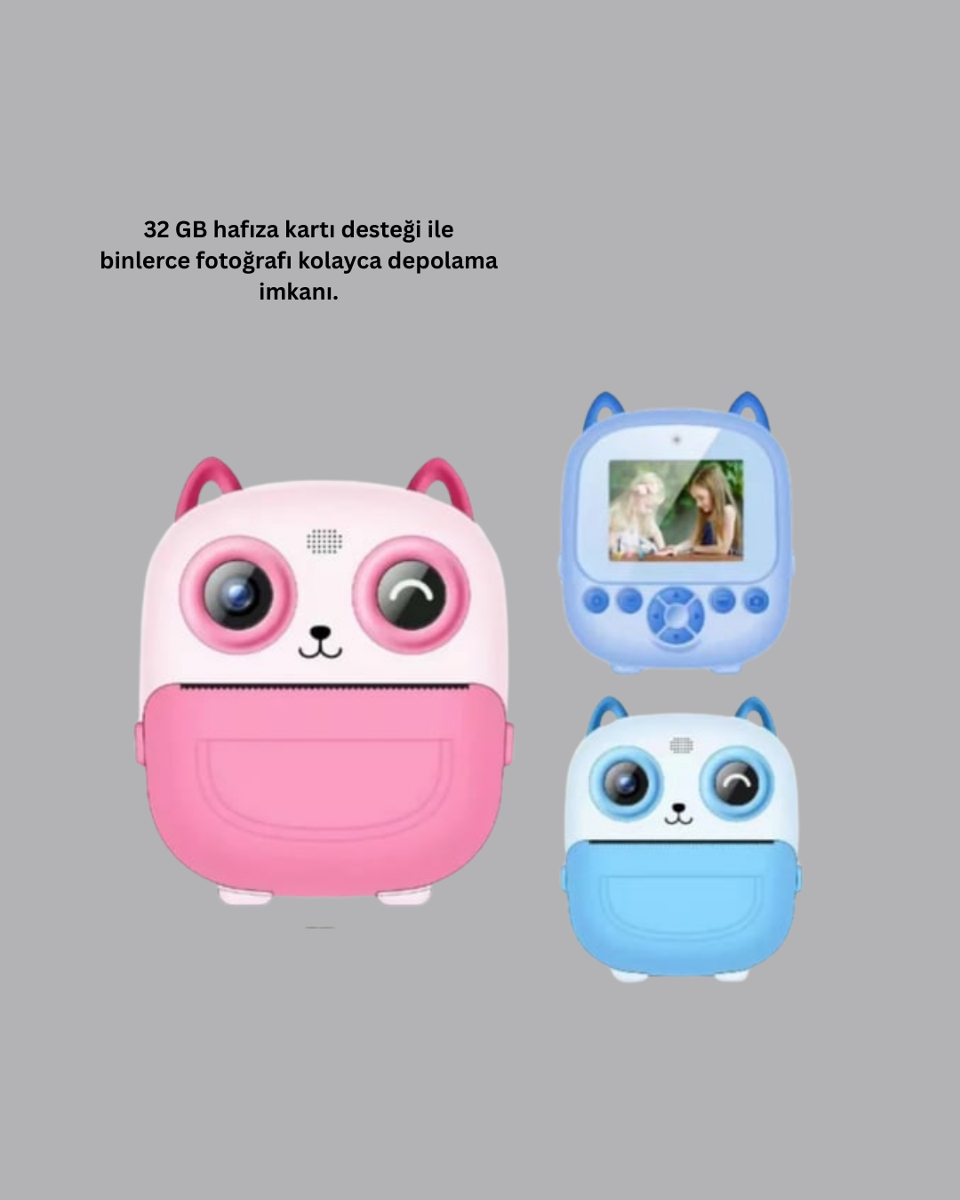 2.4 İnç Ekranlı Çocuk Fotoğraf Makinesi 6X Zoom Özellikli