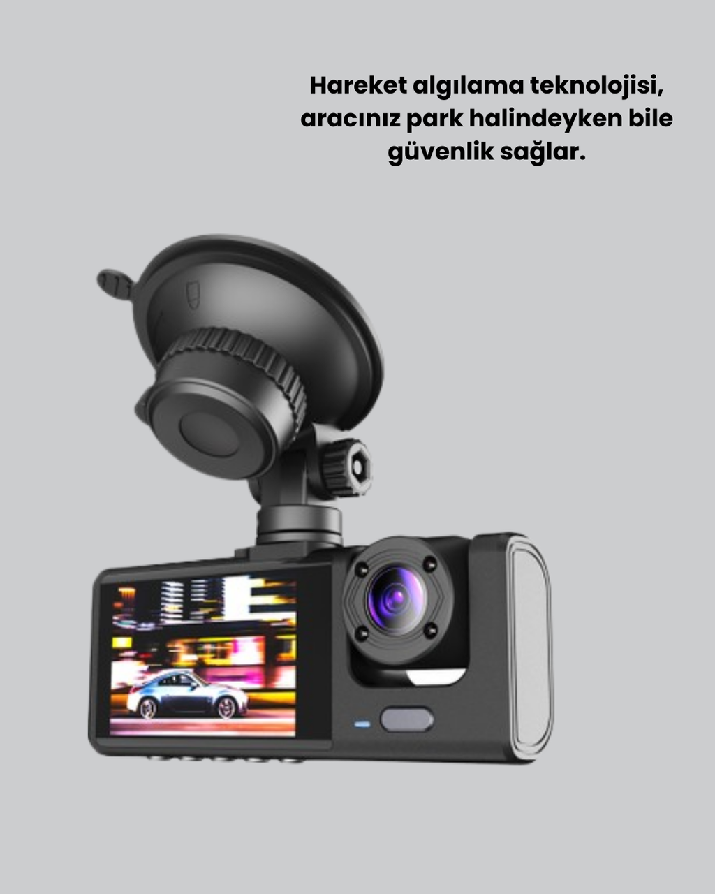 3 Kameralı Araç İçi Kayıt Cihazı  Suya ve Toza Dayanıklı Tasarım