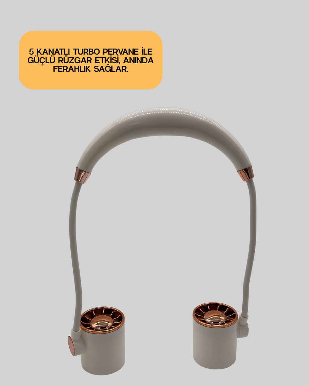 5 Kanatlı Sessiz Mini Fan 3 Vitesli Katlanabilir Asılabilir
