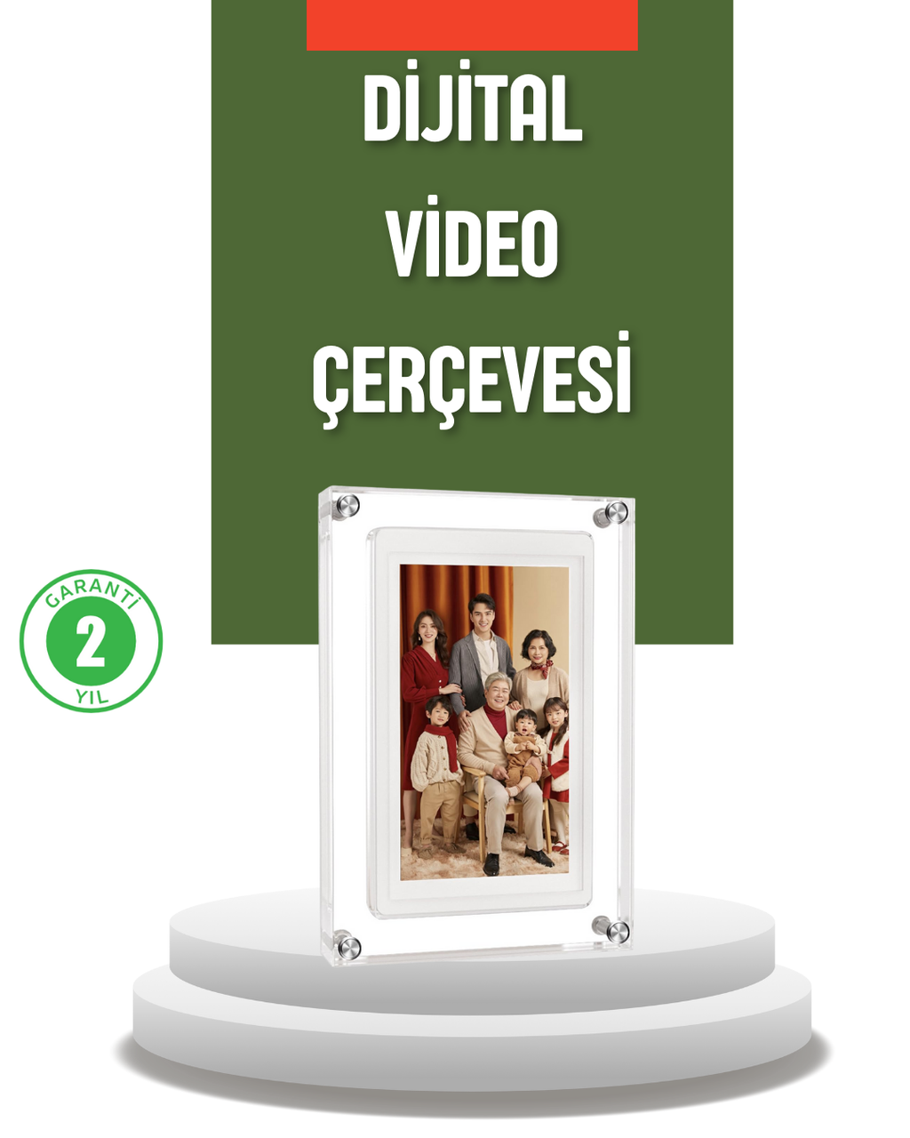 4GB Hafızalı 7 İnç Dijital Fotoğraf Çerçevesi – Yüzlerce Anınızı Saklayın