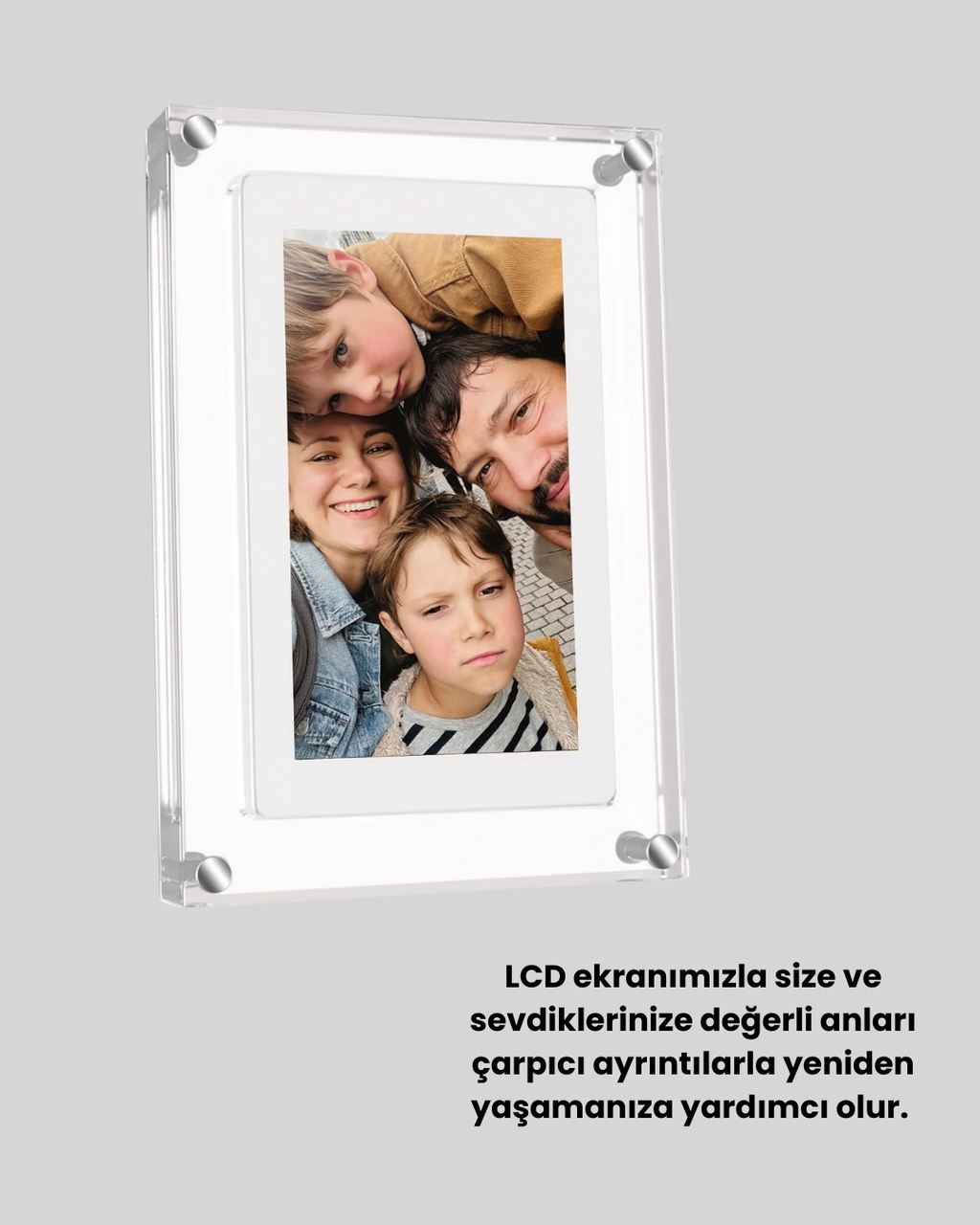 450 Nit Yüksek Parlaklık 7 İnç Dijital Resim Çerçevesi – Her Açıdan Net Görüntü