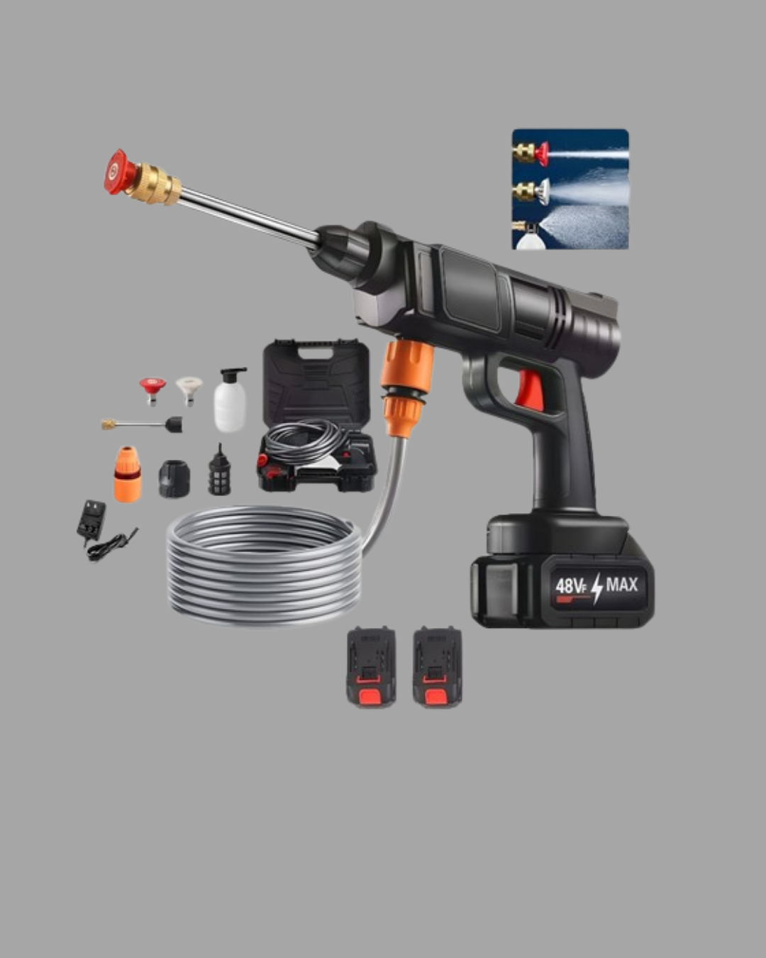 48V Şarjlı Basınçlı Yıkama Makinesi Kablosuz Su Tabancası