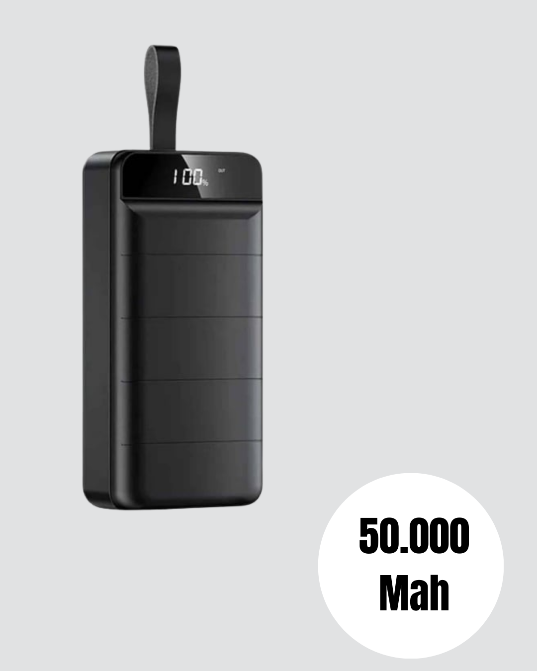 50.000 mAh Ultra Güçlü Powerbank 4 USB Çıkışlı LED Dijital Göstergeli Hızlı Şarj Destekli Taşınabilir Şarj Cihazı