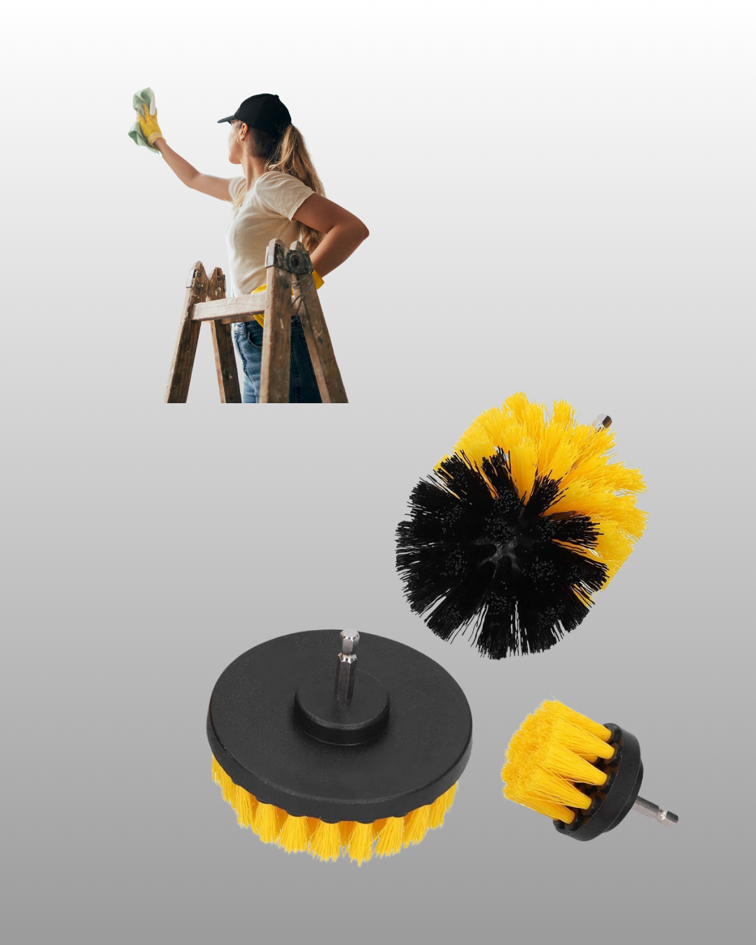 3 Parça Matkap Ucu Temizlik Fırçası Dayanıklı Naylon Kıllı