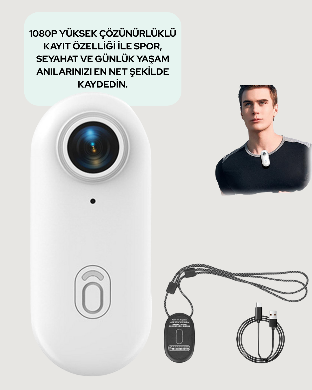 1080P WiFi Spor Kamerası Su Geçirmez Mini Aksiyon Kamera