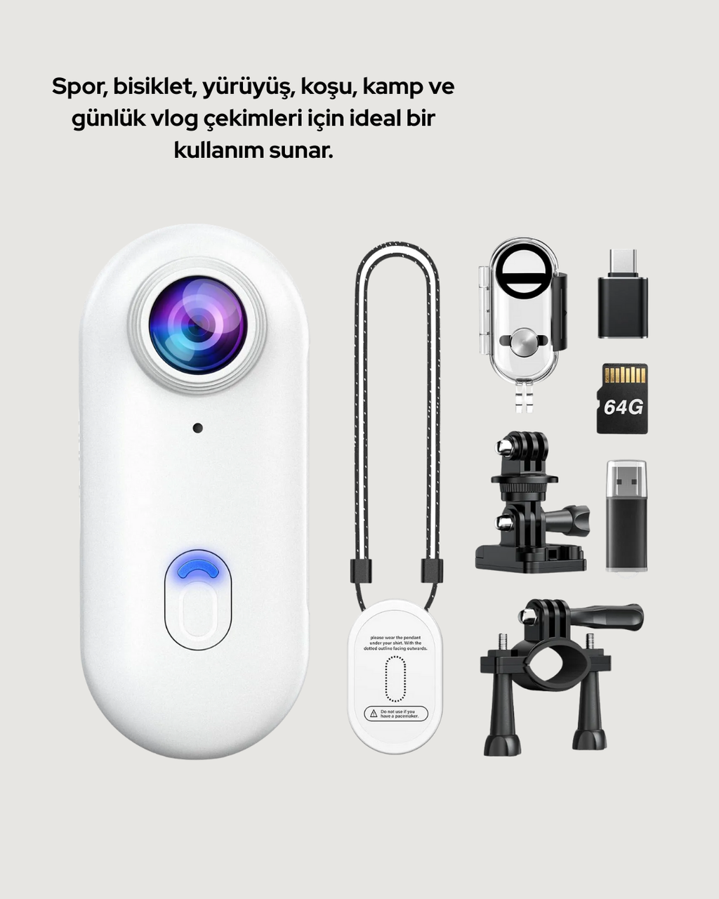 1080P WiFi Spor Kamerası Su Geçirmez Mini Aksiyon Kamera