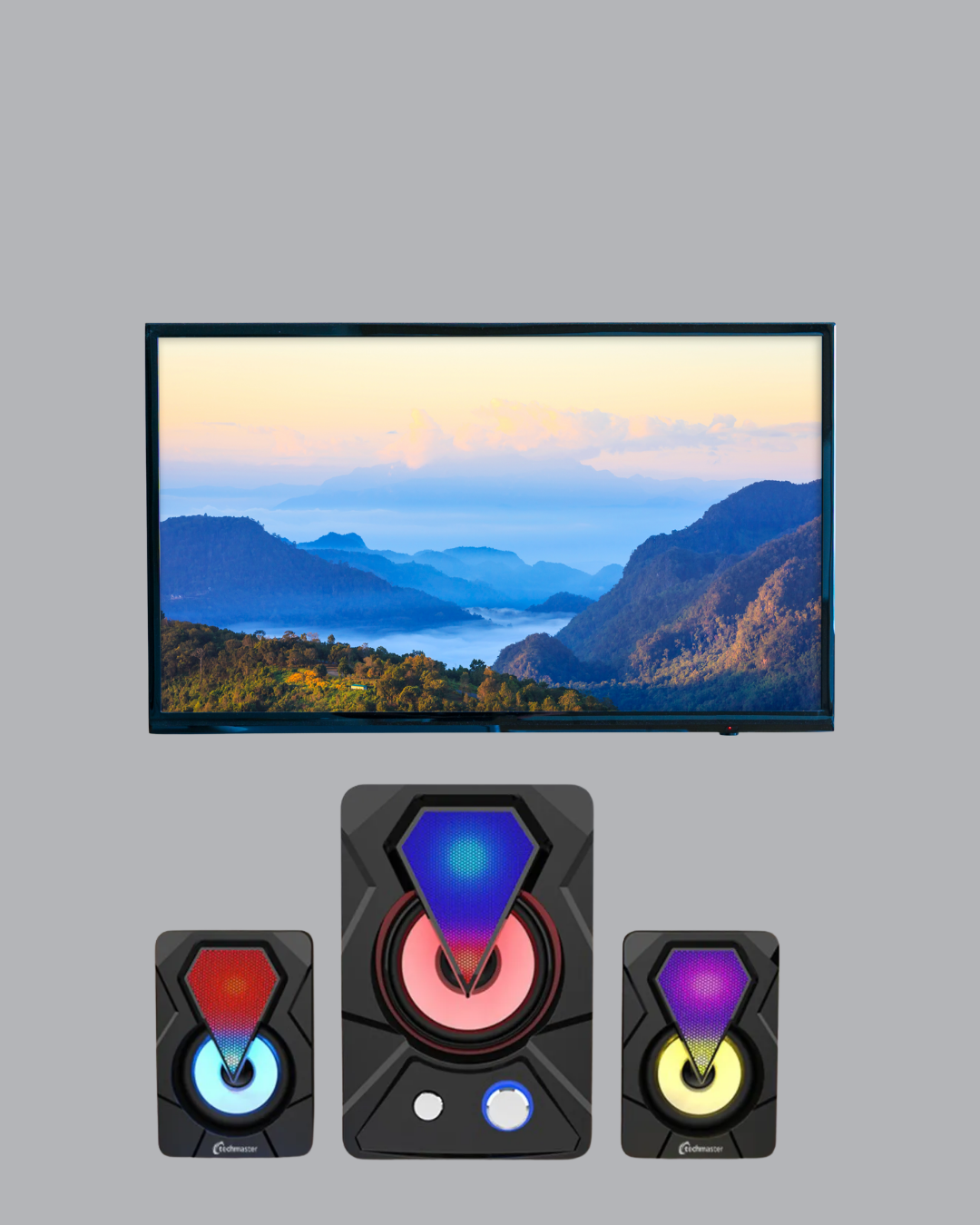 2.1 USB Bağlantılı Oyun Hoparlörü Renkli LED Işıklı