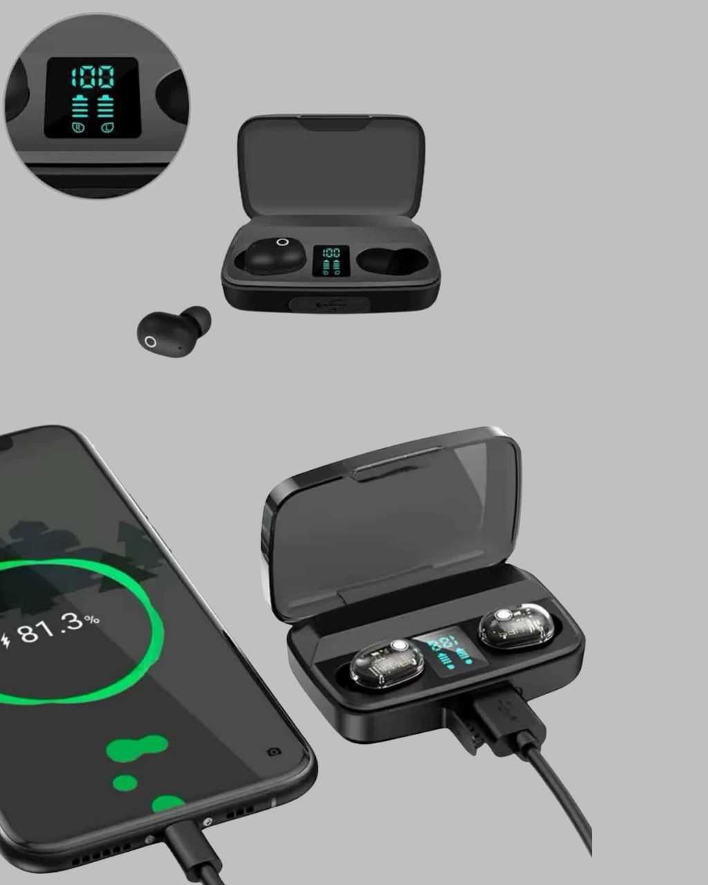 A10s TWS Ergonomik Bluetooth Kulaklık Uzun Pil Ömürlü