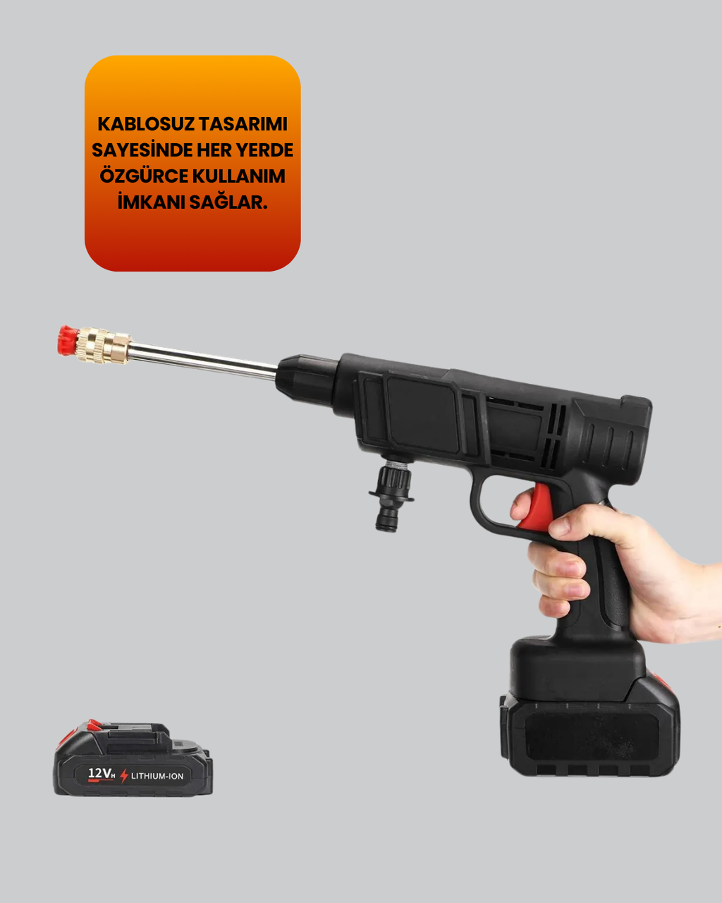 2025 A Kalite 48V Şarjlı Yüksek Basınçlı Su Tabancası Orijinal Seri