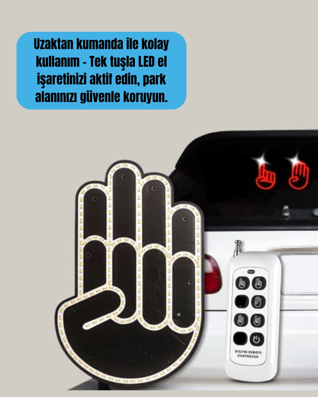 2025 Orijinal LED El Park Uyarı Sistemi Uzaktan Kumandalı