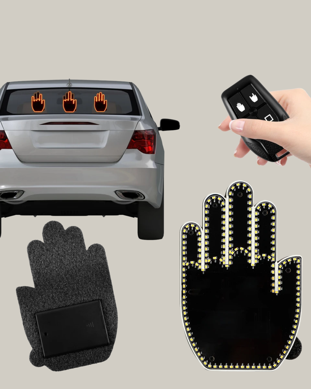 A Kalite Uzaktan Kumandalı LED Park Uyarı Işığı El Figürlü Model