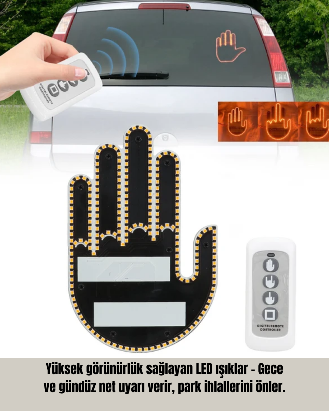 2025 Yeni Seri LED El Şekilli Park Uyarı ve Güvenlik Cihazı Orijinal
