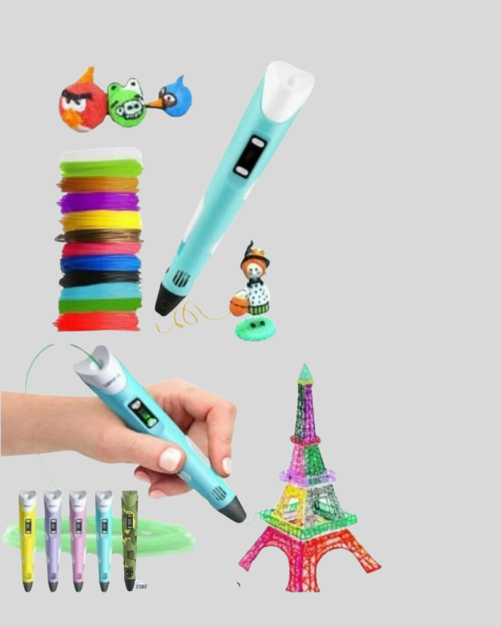 ABS ve PLA Filament Destekli 3D Yazıcı Kalem