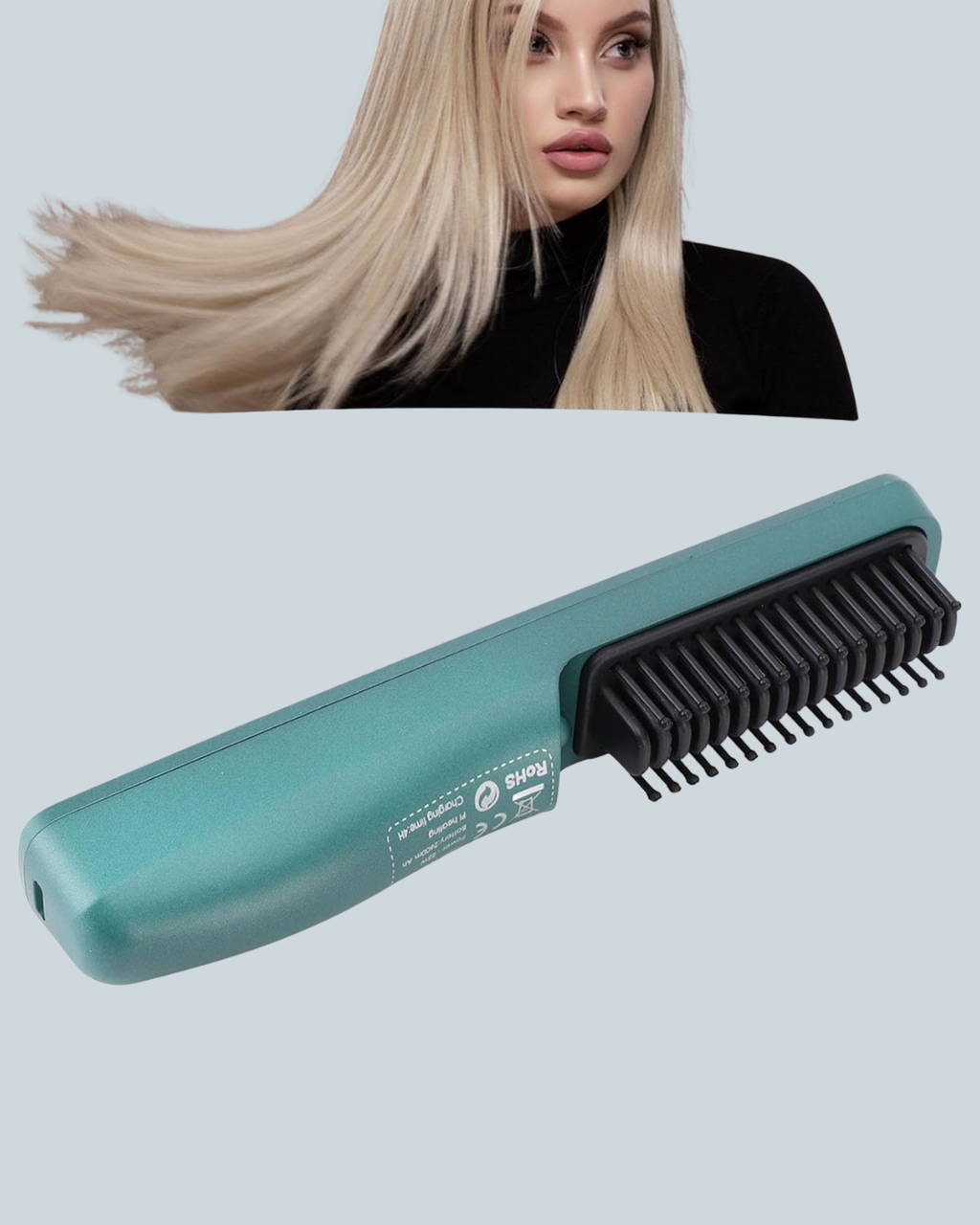 3D Dişli Saç Düzleştirici Tarak – USB Şarjlı Kompakt Tasarım