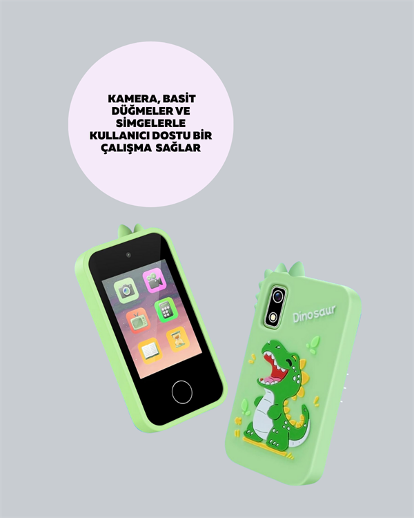 ABS + Silikon Gövdeli Dayanıklı Çocuk Kamerası – Güvenli Malzeme Şok Emici Tasarım