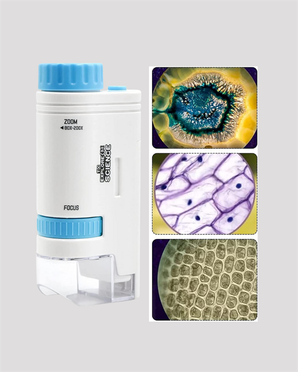 ABS Gövdeli Öğrenci ve Hobi Mikroskobu – Mavi Renk