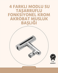 360° Dönüşlü Su Akışı Başlığı | 4'ü 1 Arada Kullanım