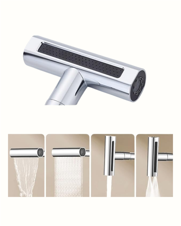 4 Modlu Musluk Başlığı | Şelale Yağmur Sprey Köpük Akışı | Yüksek Basınç Performansı | Modern Tasarım