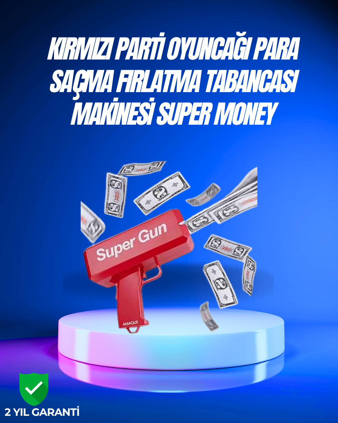 AA Pil ile Çalışan Kolay Kullanımlı Kâğıt Fırlatıcı Oyuncak