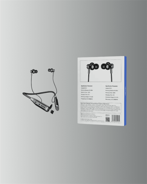 120 Saat Pil Ömrüyle Boyun Askılı Bluetooth Kulaklık – Spor ve Günlük Kullanım İçin