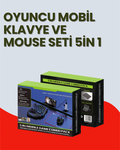 5in1 BT5.3 Mobil Oyun Kiti Klavye Mouse Dönüştürücü Seti