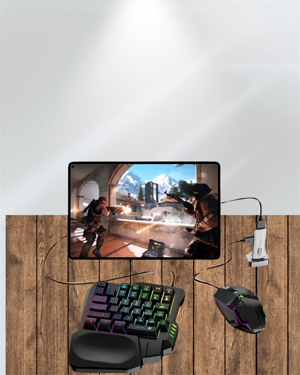 5in1 BT5.3 Mobil Oyun Kiti Klavye Mouse Dönüştürücü Seti