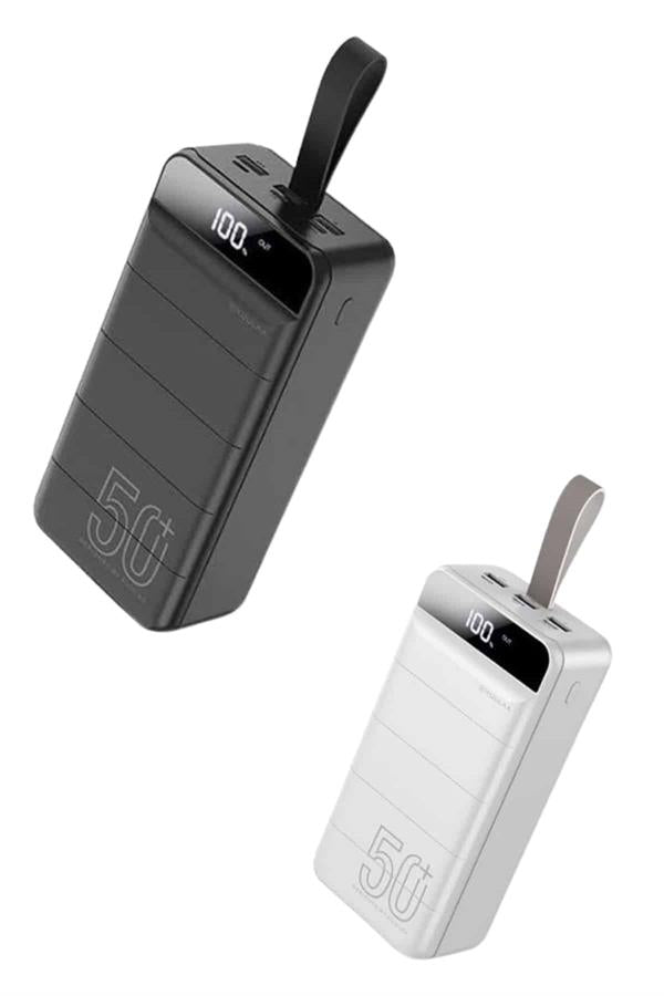50.000 Mah Powerbank Turbo Hızlı Led Göstergeli Android İOS Uyumlu Taşınabilir Askılı