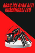 12 Ledli RGB Işıklı Araç Içi Ayak Altı Led Oto Ampul Kumandalı 7 Renk