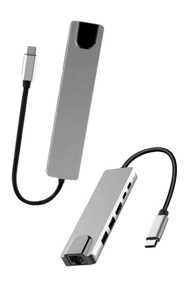 8 Port Çoklayıcı Macbook Ile Uyumlu Çoğaltıcı Type-C dönüştürücü TF SD kart