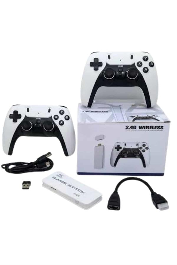 3D 4K 2000 Oyunlu Game Stick Oyun Konsolu Çift Konsol