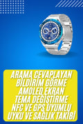 2025 Model Yuvarlak Ekran Android ve İOS Uyumlu GPS Takibi Yapabilen Akıllı Saat