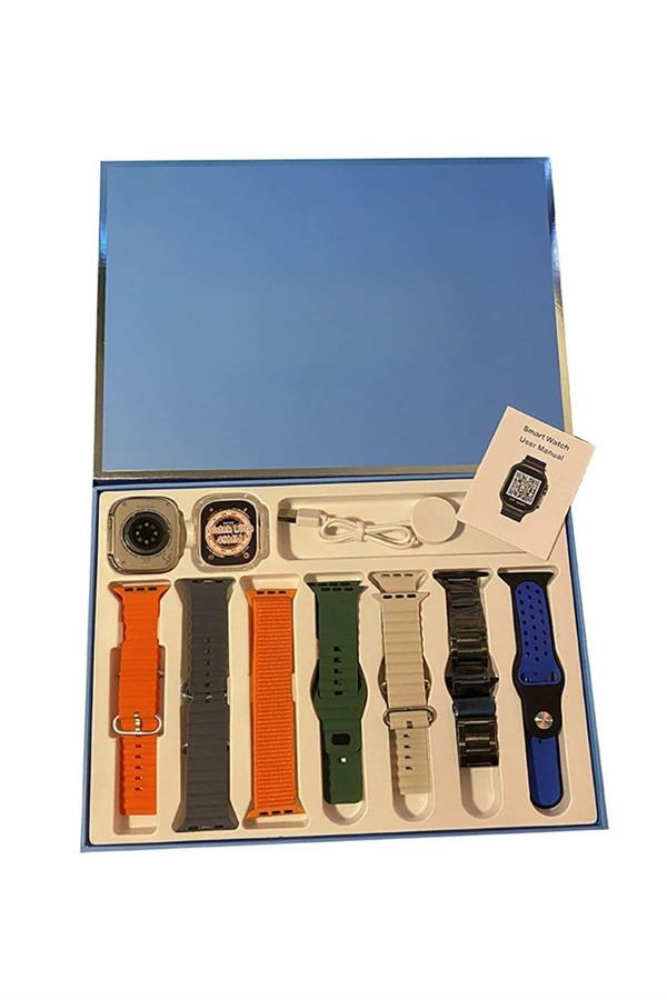 7 Kordonlu Unisex Akıllı Saat Çoklu Kordon Seçeneği Amoled Ekran