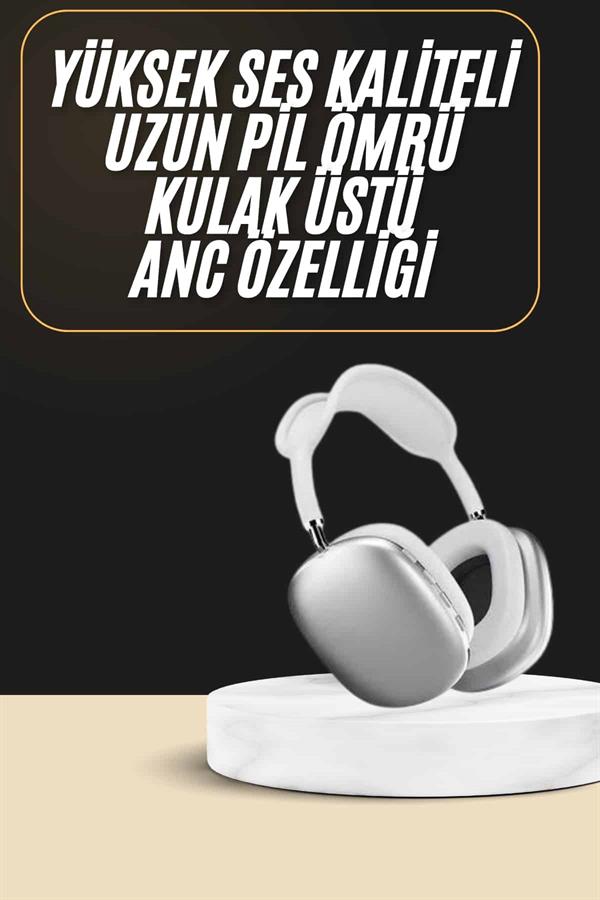 2025 Model Kulak Üstü Kablosuz Bluetooth Kulaklık Gürültü Azalta Uzun Pil