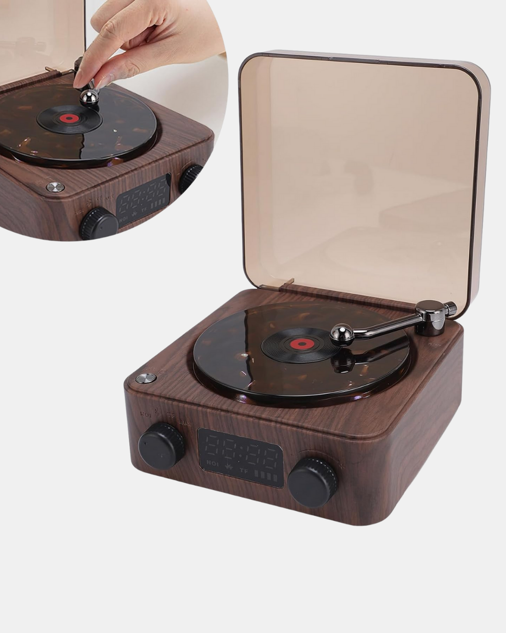 3-ü-1 Arada Bluetooth Hoparlör – Işıklı Saat ve Gece Lambası