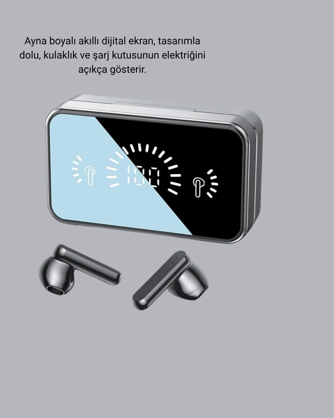 3500 mAh Şarj Kutulu Bluetooth 5.1 Kablosuz Kulaklık – Dokunmatik Suya Dayanıklı