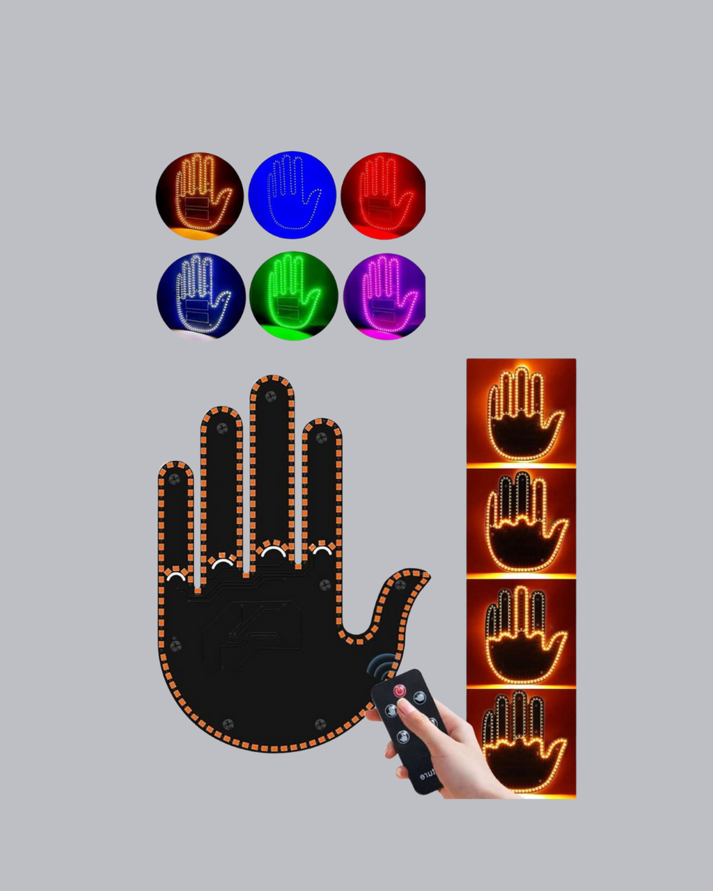 176 LED’li Amber Trafik Uyumlu Sinyal Işığı – El Hareketiyle Kontrol