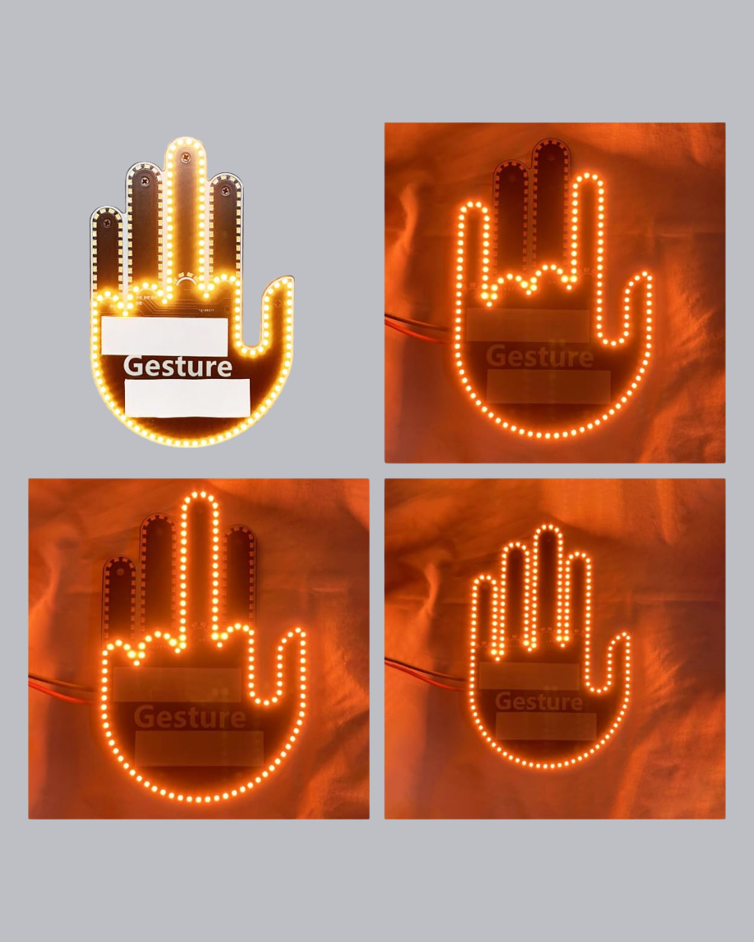 176 LED’li Amber Trafik Uyumlu Sinyal Işığı – El Hareketiyle Kontrol