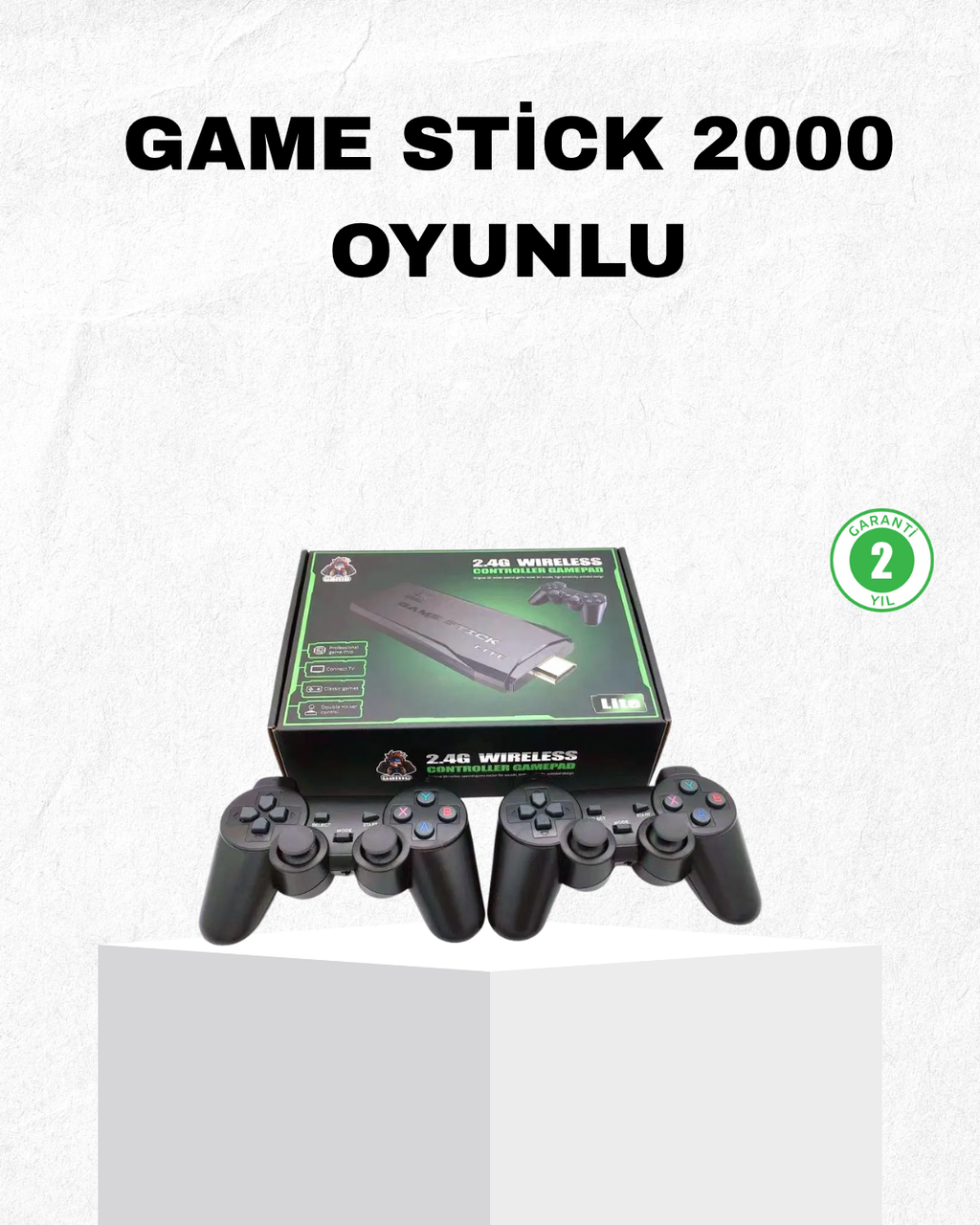 4K Destekli Kablosuz Retro Atari Oyun Konsolu – 20000 Oyun 2 Kolu