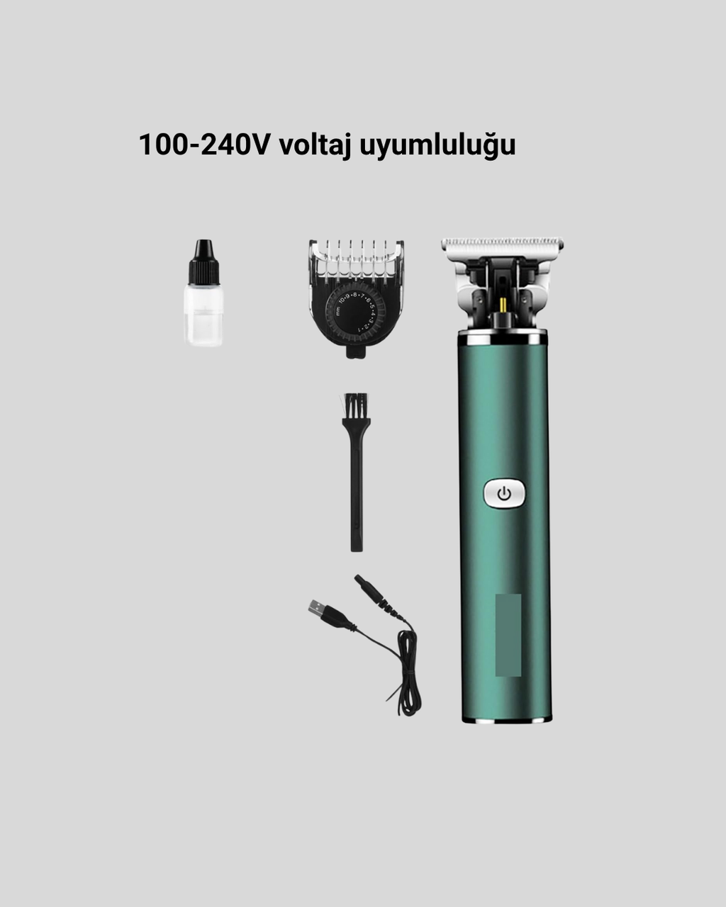 180 Dakika Kullanım Süreli Şarjlı Tıraş Makinesi – Hızlı Şarj USB Girişli Yüksek Kapasiteli