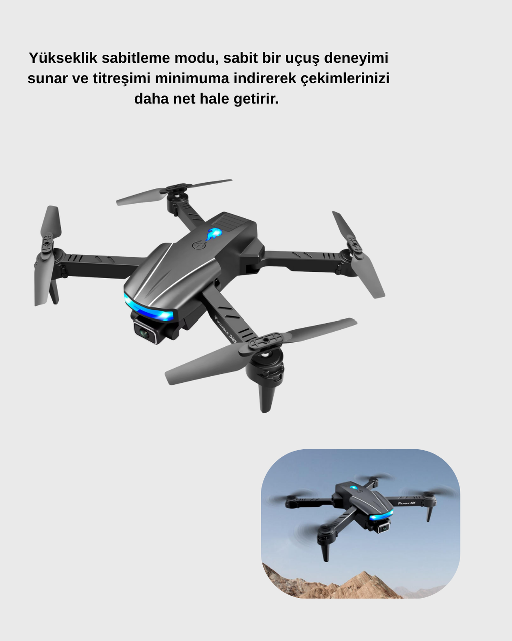 4K Katlanabilir Drone Uzaktan Kontrollü Wi-Fi Görüntü Aktarımlı