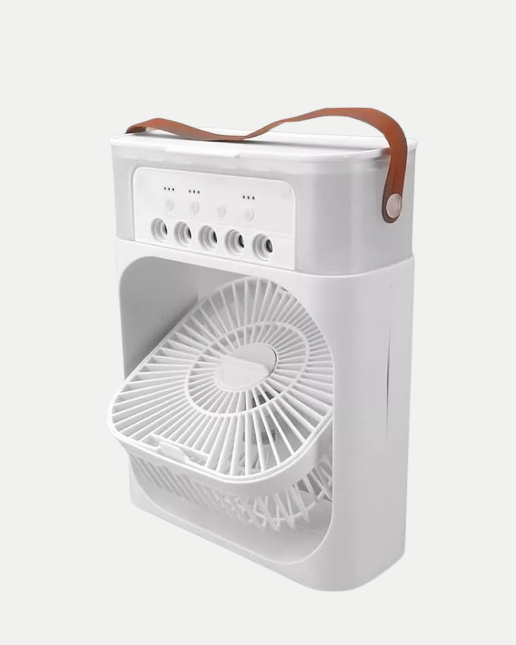 3’ü 1 Arada Mini Klima Fan USB Şarjlı 7 Renk Gece Lambalı ve Nemlendirici