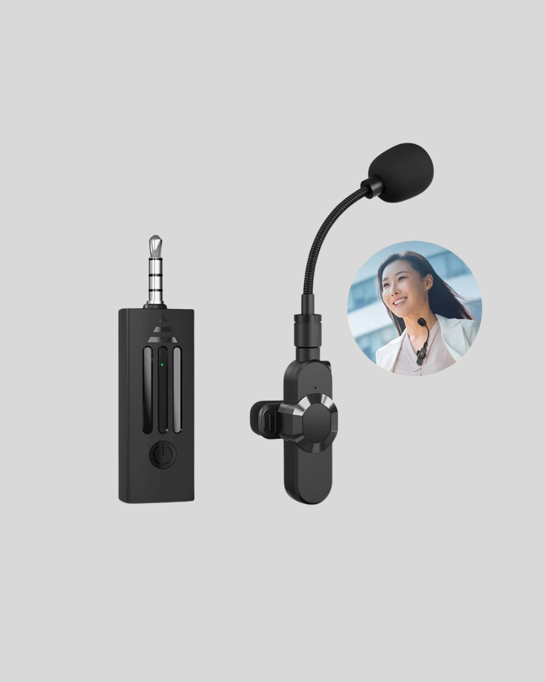 360° Kablosuz Yaka Mikrofonu – Gürültü Engelleme 60m Menzil Type-C Şarjlı