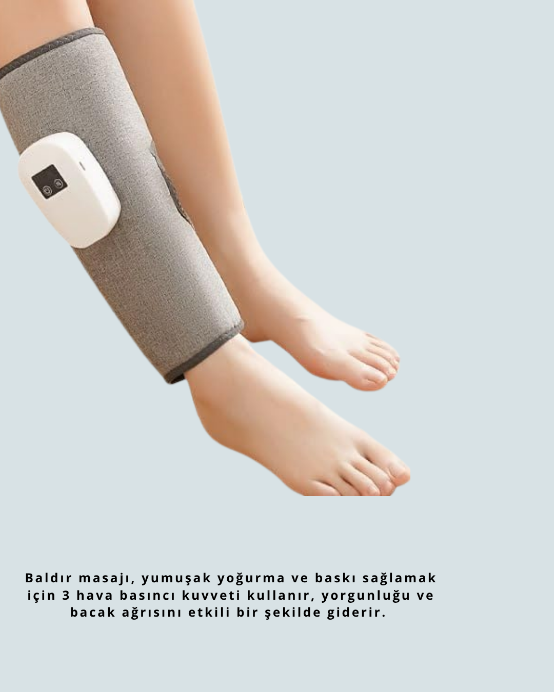 3 Kademeli Hava Basınçlı Isıtmalı Baldır Masaj Aleti – Titreşimli ve Kablosuz Kullanım