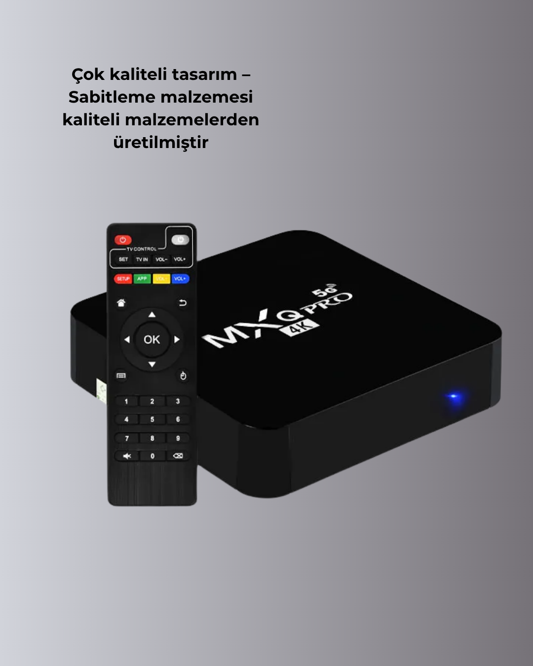 4K Android TV Box – Akıllı Medya Oynatıcı 2GB RAM 16GB Hafıza Wi-Fi Destekli