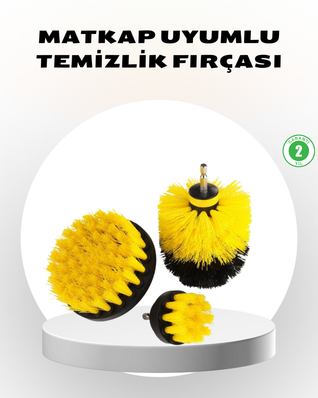 3’lü Matkap Ucu Fırça Seti – Derinlemesine Temizlik Tüm Yüzeylerle Uyumlu