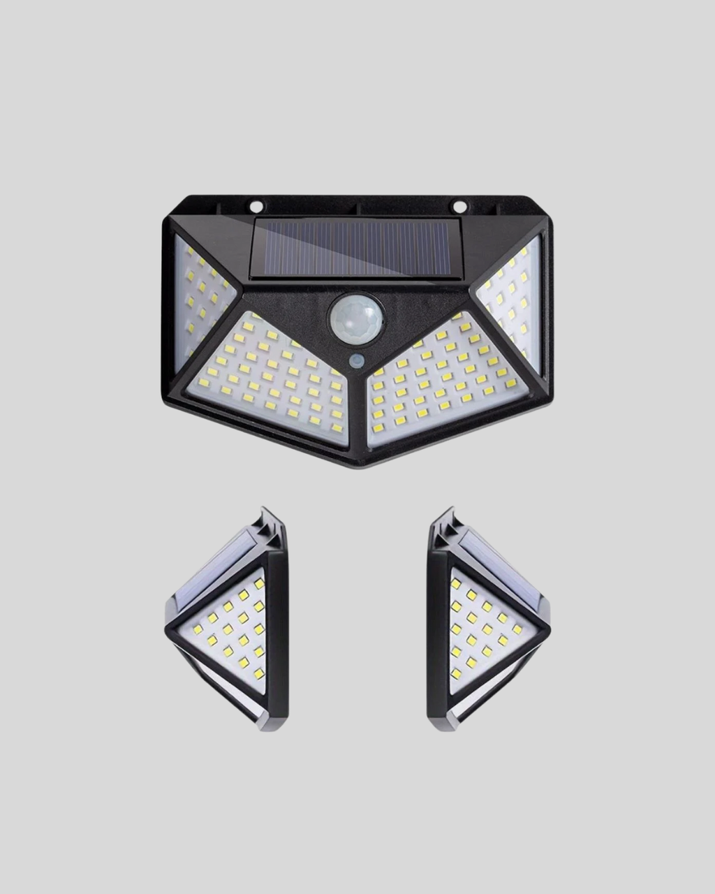 100 LED Solar Lamba Hareket Algılamalı Bahçe Duvar Dış Mekan Aydınlatma