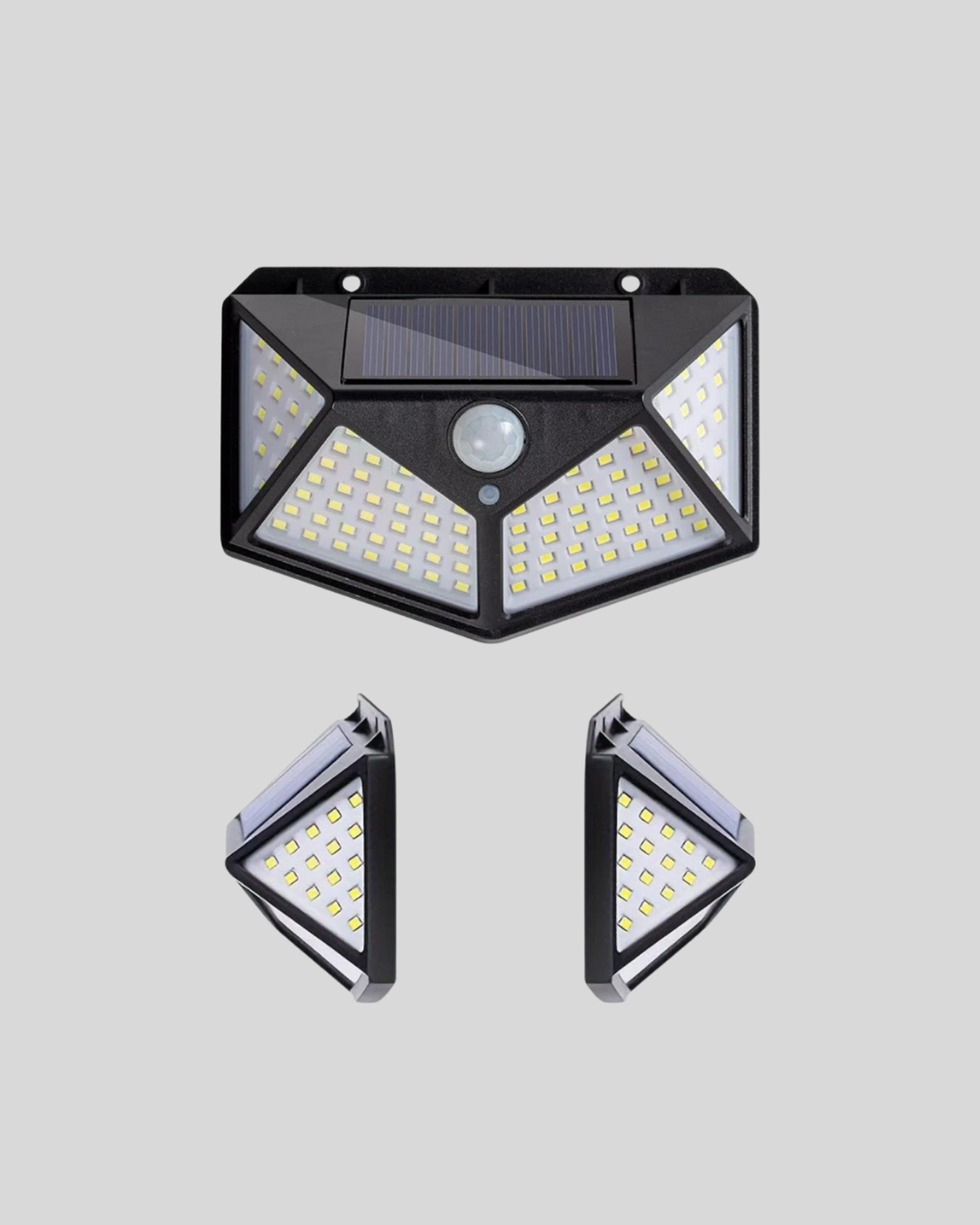 100 LED Solar Lamba Hareket Algılamalı Bahçe Duvar Dış Mekan Aydınlatma