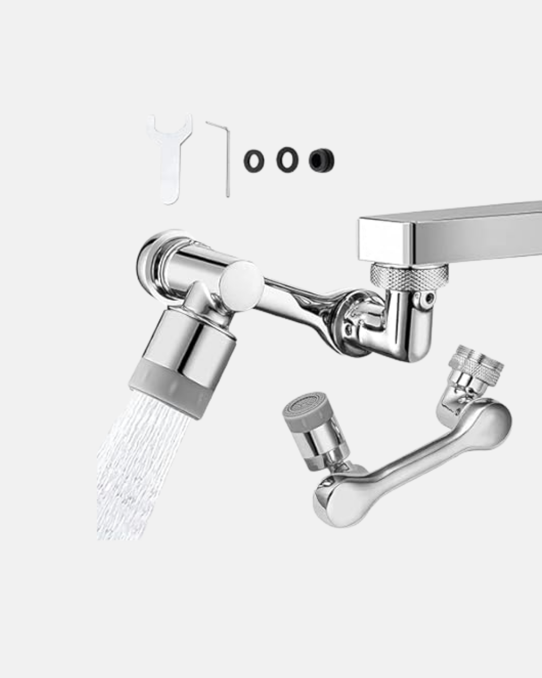 1080° Dönebilen Musluk Ucu – Su Tasarruflu Esnek ve 360° Çift Eksenli Başlık (Kopya)