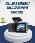 1080P Üç Kameralı Araç Kamerası Wi-Fi Destekli Park Modu ve G-Sensörlü