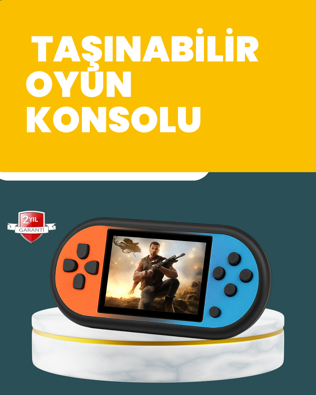 520 Oyunlu Mini Oyun Konsolu AV Çıkışlı HD LCD Ekranlı